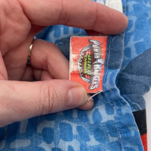 Power Rangers Dino Charge Twin Flat Sheet Top Boys Dinosaur Blue - Picture 4 of 8